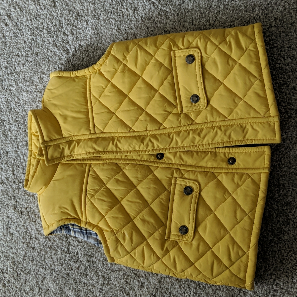 Boys Yellow Puffer Vest 12-24m